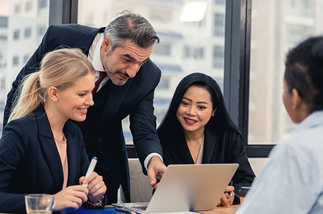 Our team working together